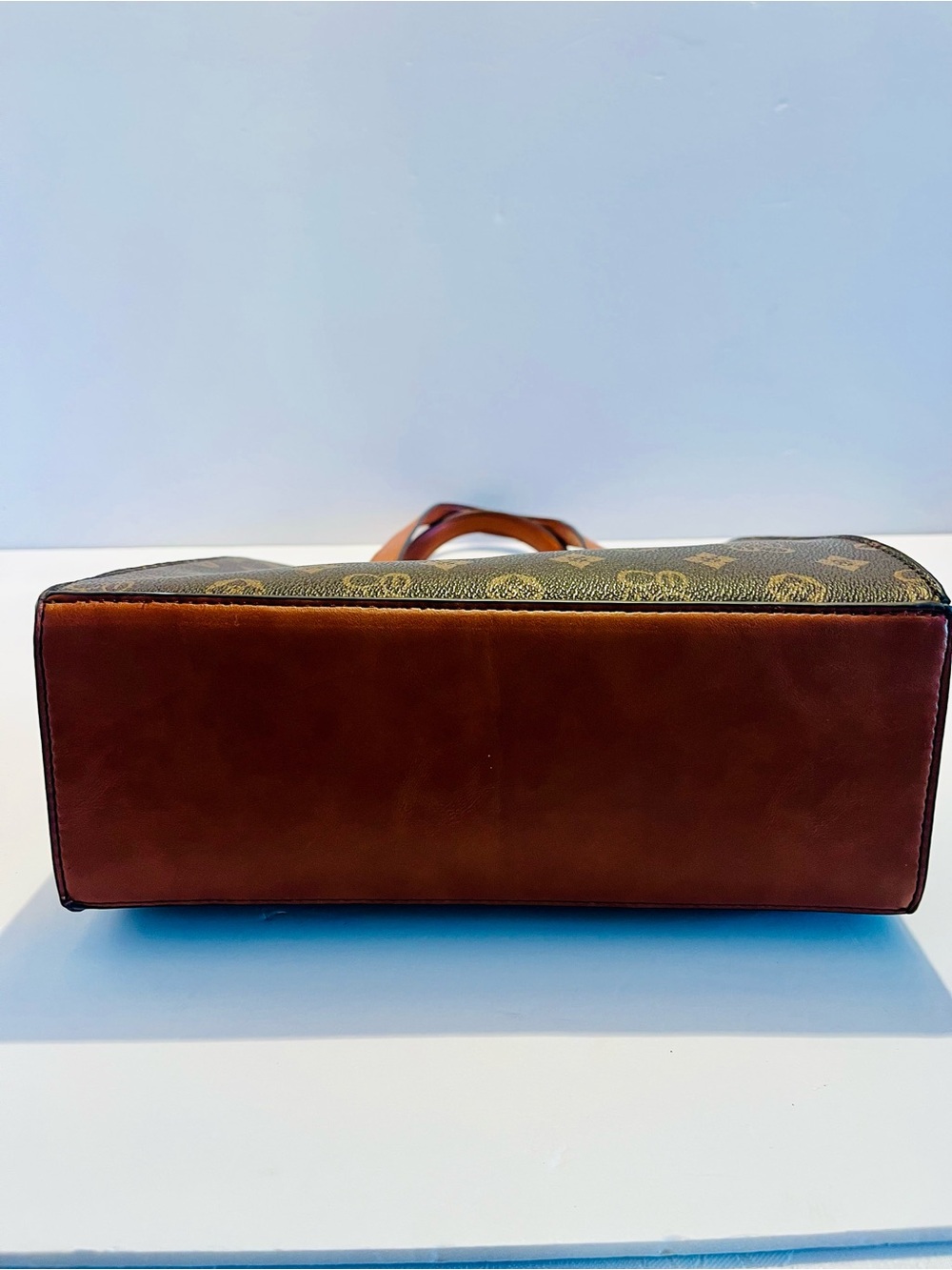Designer Inspired Monogram Brown Tote Bag Crossbody Satchel Purse - Picture 6 of 16
